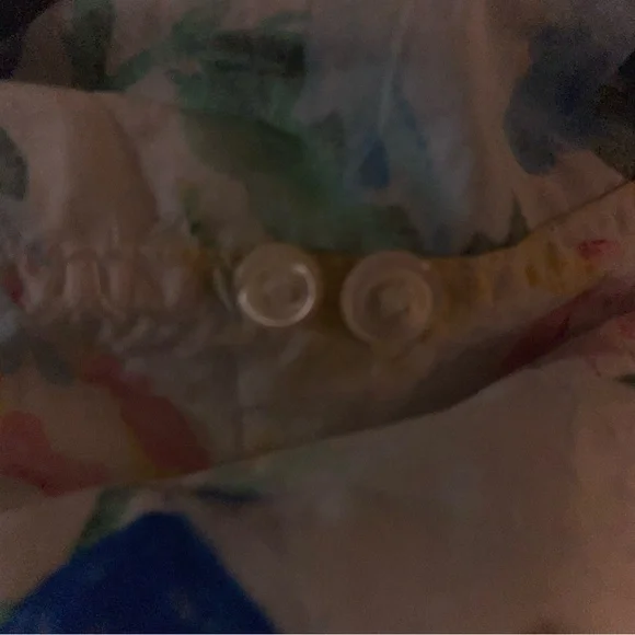 Polo Ralph Lauren Floral Tropical Multicolor 100% Cotton 2 Button Up Preppy - Picture 3 of 5